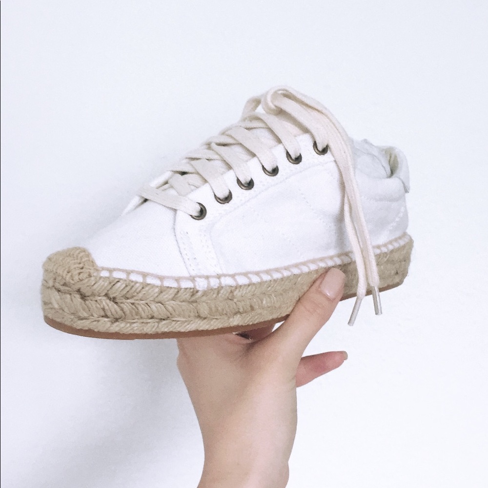 White Soludos Espadrille Tennis Shoes